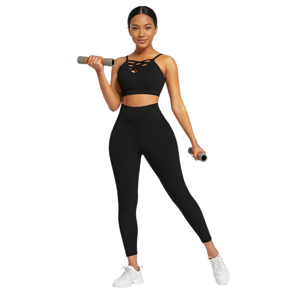Yoga & Fitness Center - 3ピース レディース ヨガ フィットネスセット - ジム