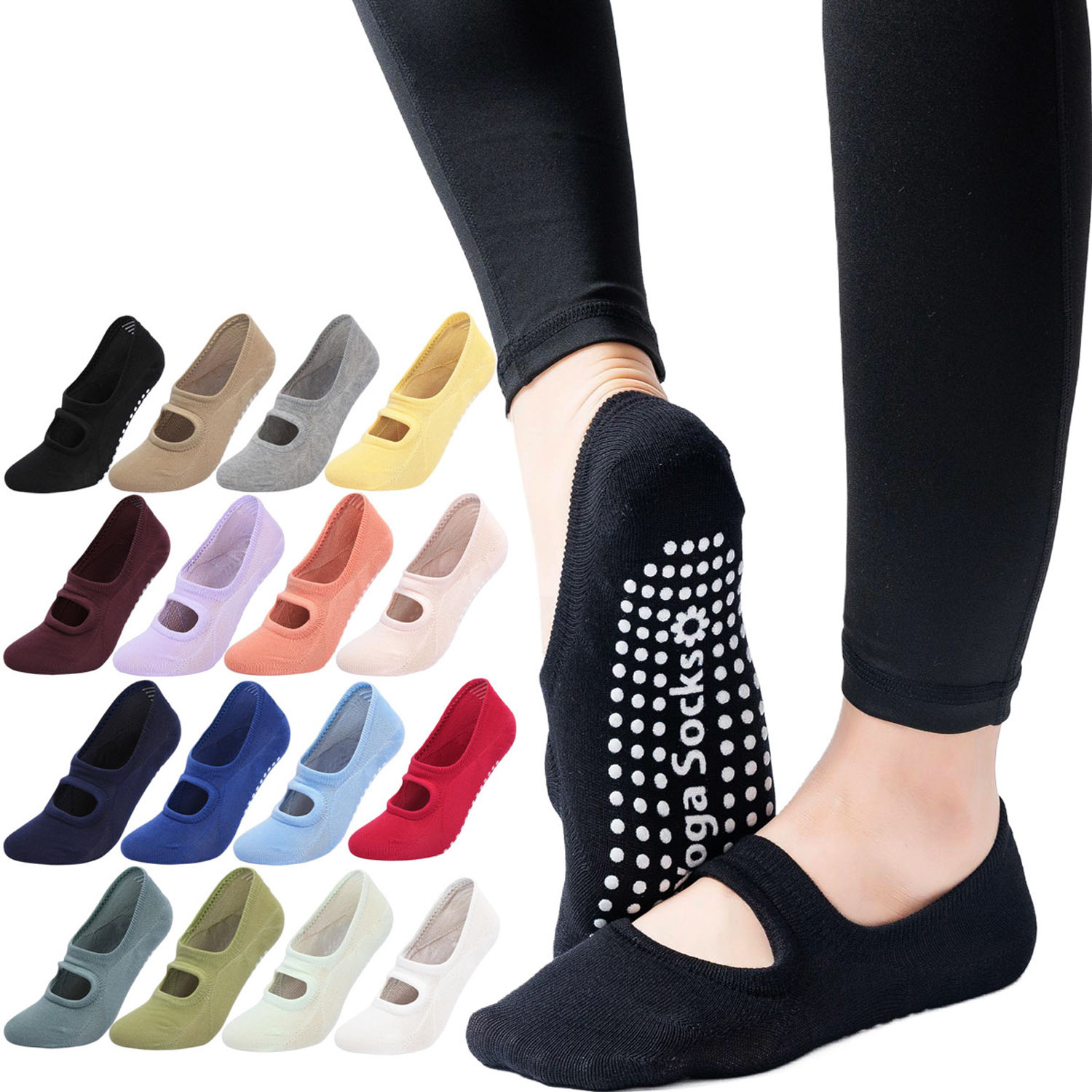 Yoga Dance & Fitness Center Llc - 高品質の女性ヨガソックス滑り止め通気性バックレスピラティスソックス足首レディースバレエダンススポーツソックスフィットネスジム用