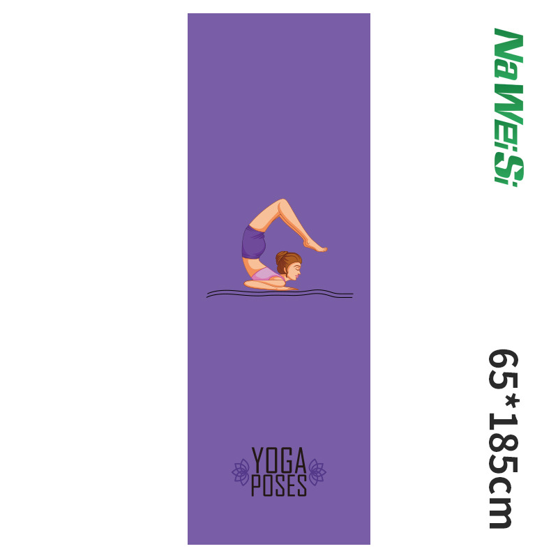 Yoga Of Fitness Mat - 新しいヨガマットタオル 63*185 センチメートル両面プリントマイクロファイバーフリース弾性ソフト通気性折りたたみ式アンチスリップフィットネスマットパッド