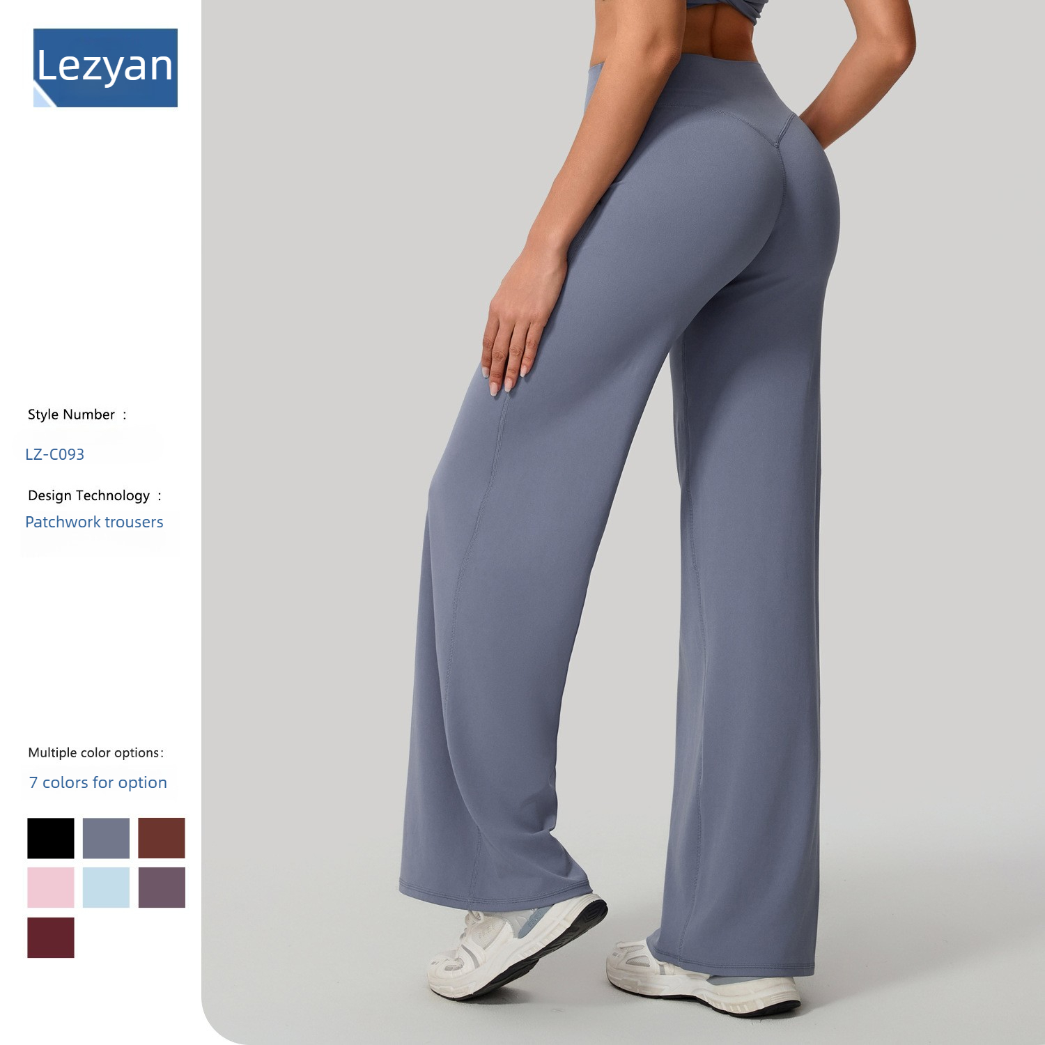 Yoga Fitness Workout - Lezyan ルーズソフトヨガワイドレッグパンツピラティスランニングフィットネスハイウエストストレートパンツジムレギンス女性ワークアウト