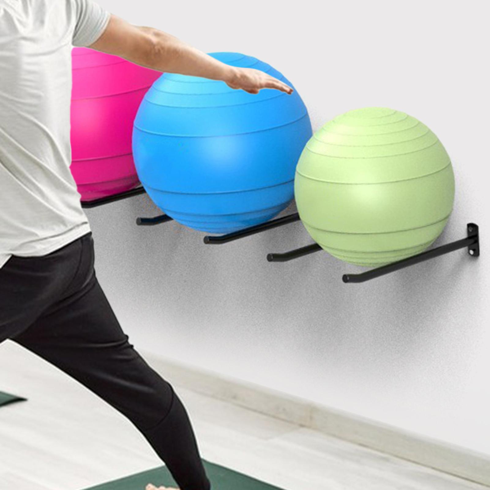 エクササイズボールホルダー 2個パック ヨガルーム ウォール - Yoga Fitness Room のレビューと価格