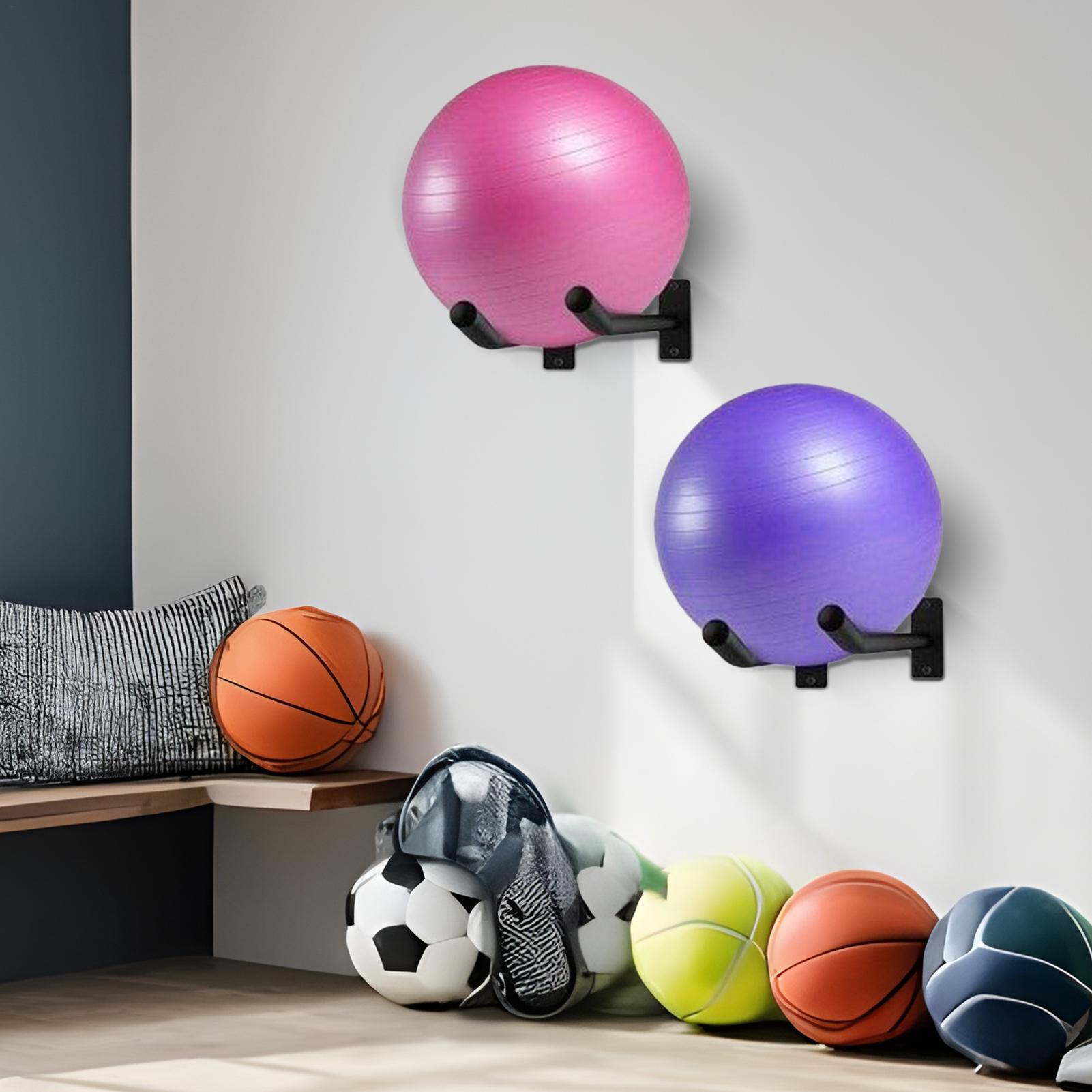 エクササイズボールホルダー 2個パック ヨガルーム ウォール - Yoga Fitness Room のレビューと価格