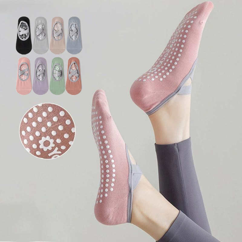 通気性タオル底ヨガソックス女性シリコーンノンスリップ包帯ピラ - Yoga Dance & Fitness Center Llc のレビューと価格