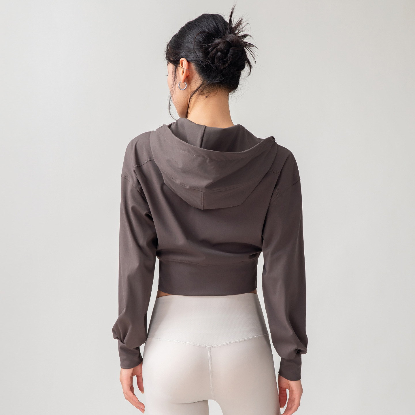 女性用 ソリッドカラー カジュアル スタンドカラー フード付 - Yoga & Fitness Center のレビューと価格