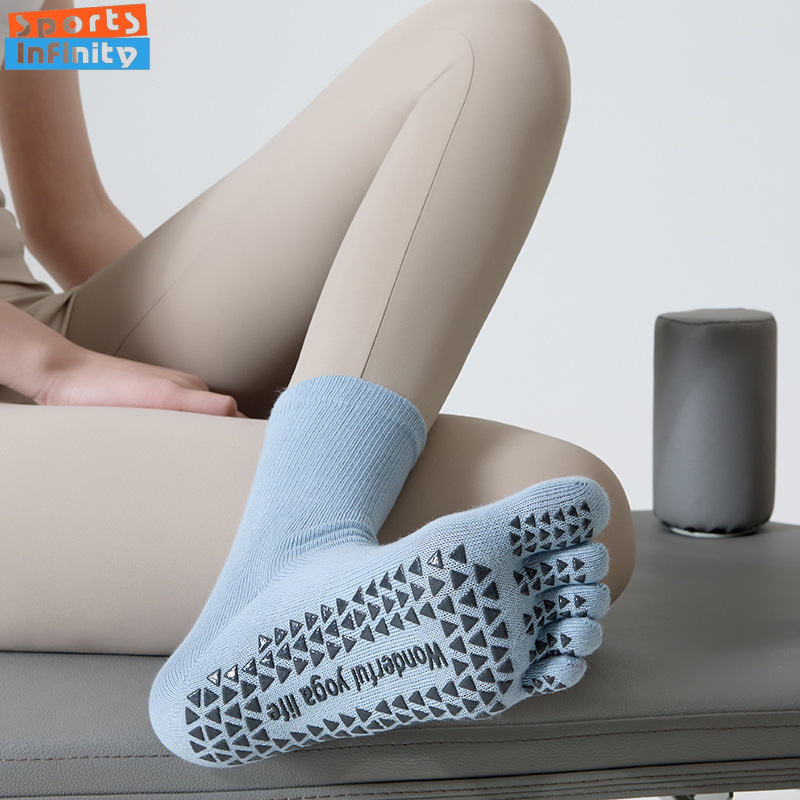 ファッション五本指分割つま先ヨガソックス滑り止め女性用プロフ - Yoga Dance & Fitness Center Llc のレビューと価格