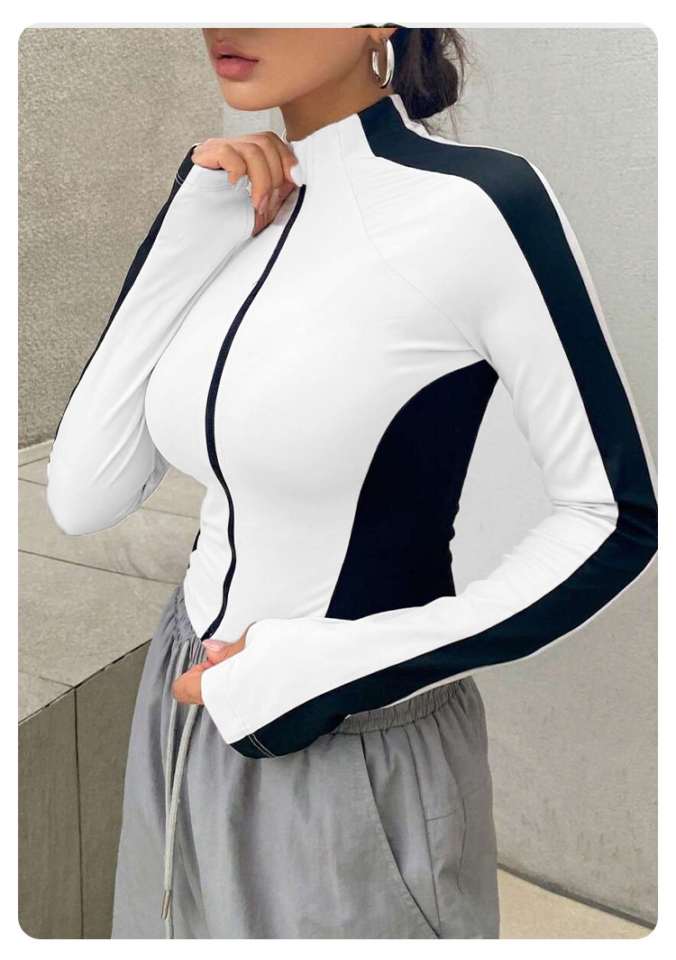 ヨガ服スタンドアップカラージャケットアウトドアスポーツ長袖女 - Yoga & Fitness Center のレビューと価格