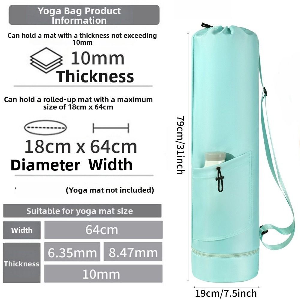 大容量ヨガマット収納バッグ調節可能なストラップ防水フィットネ - Yoga Of Fitness Mat のレビューと価格
