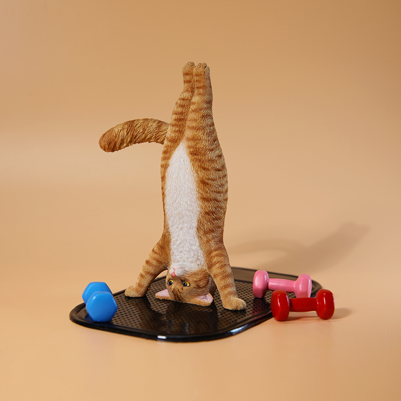 1/6 スケールミニシミュレートフィットネス猫ヨガ動物モデル - Yoga In Fitness First のレビューと価格