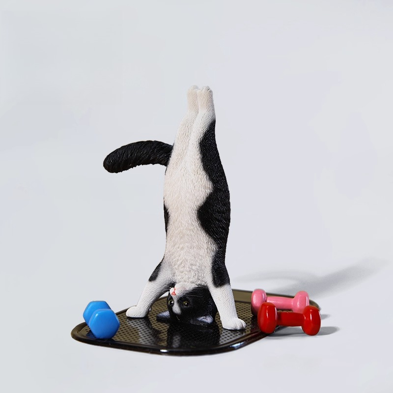 1/6 スケールミニシミュレートフィットネス猫ヨガ動物モデル - Yoga In Fitness First のレビューと価格