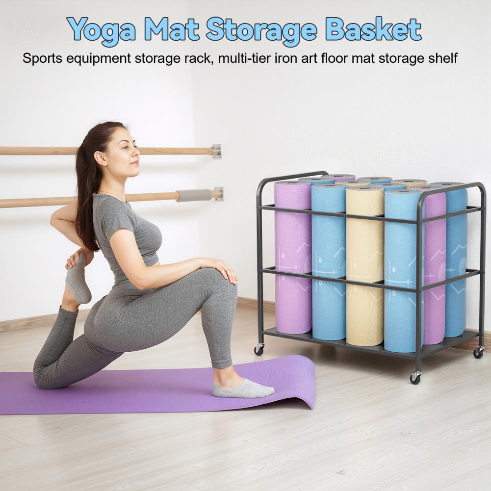 ヨガマット収納ラック（ホイール付き）、ホームジムトレーニング - Yoga Fitness Room のレビューと価格