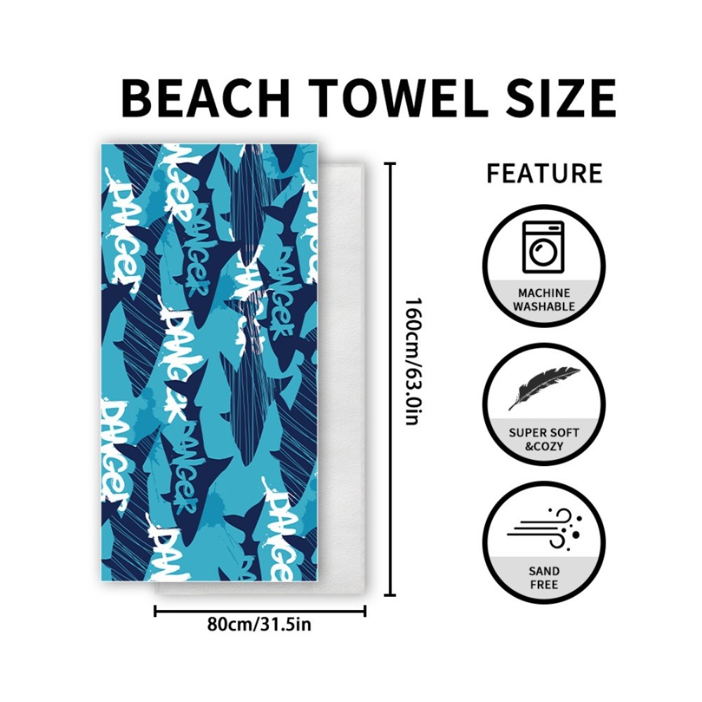 フィッシュテールプリントビーチタオルと収納バッグ 31x63 - Yoga Of Fitness Mat のレビューと価格