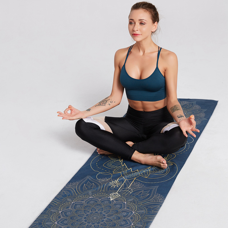 新しいヨガマットタオル 63*185 センチメートル両面プリ - Yoga Of Fitness Mat のレビューと価格