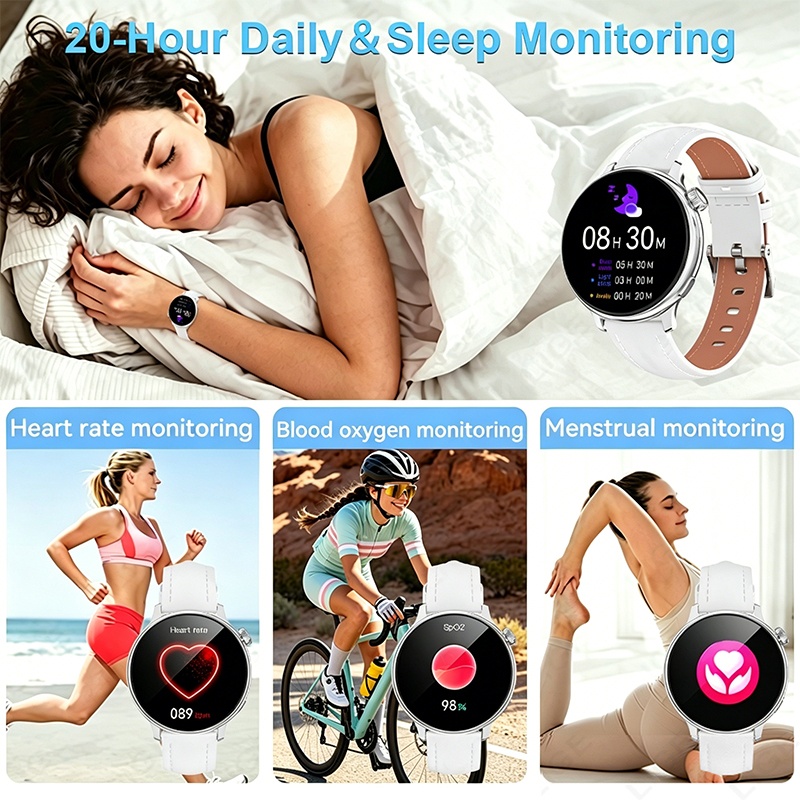 LIGE スポーツスマートウォッチ 女性用 ワイヤレス通話  - Oxygen Yoga & Fitness Kamloops のレビューと価格