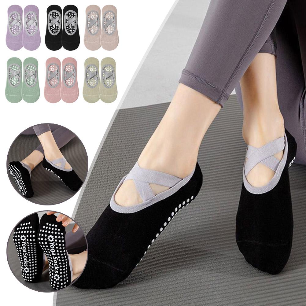 プロフェッショナル女性ヨガソックスシリコーン滑り止めバックレ - Yoga Dance & Fitness Center Llc のレビューと価格