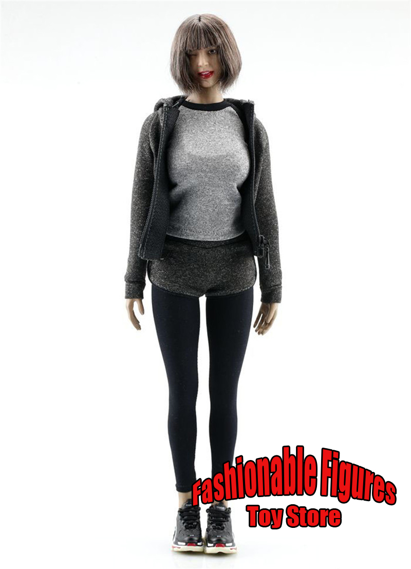 1/6スケール 女性用カジュアル服 ヨガスーツ グレー フィ - Yoga In Fitness First のレビューと価格