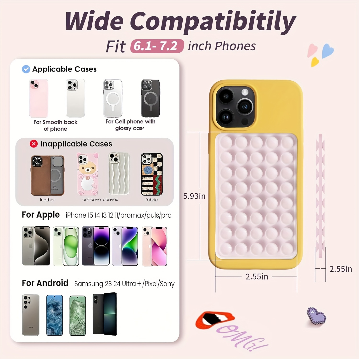 2個入り両面シリコン吸盤式スマホスタンド iPhone/An - Fitness Yoga のレビューと価格